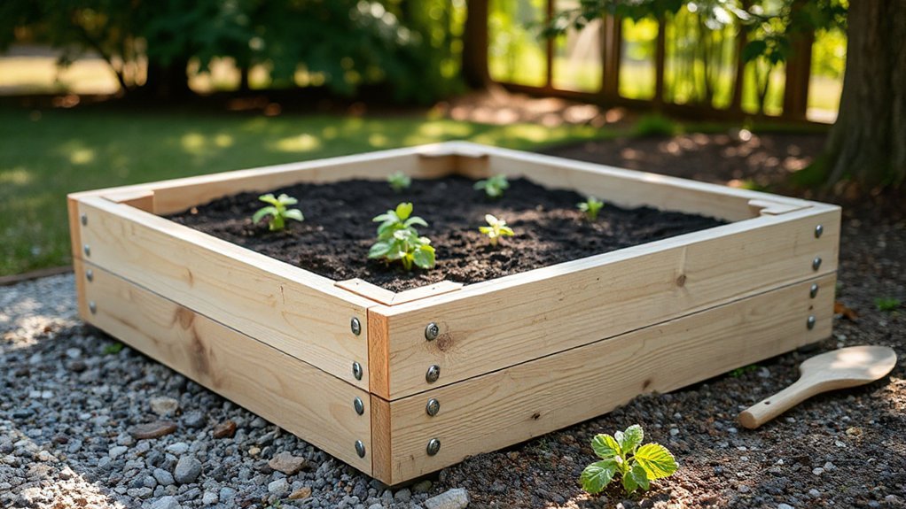 constructing a simple garden bed