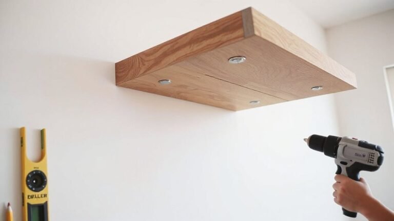 securely mount floating shelf