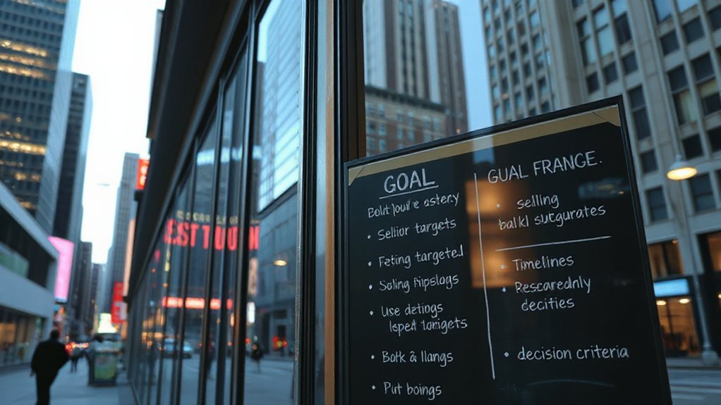 set goals and decision criteria