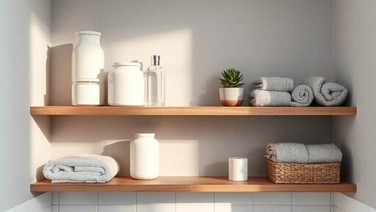 bathroom shelf styling tips