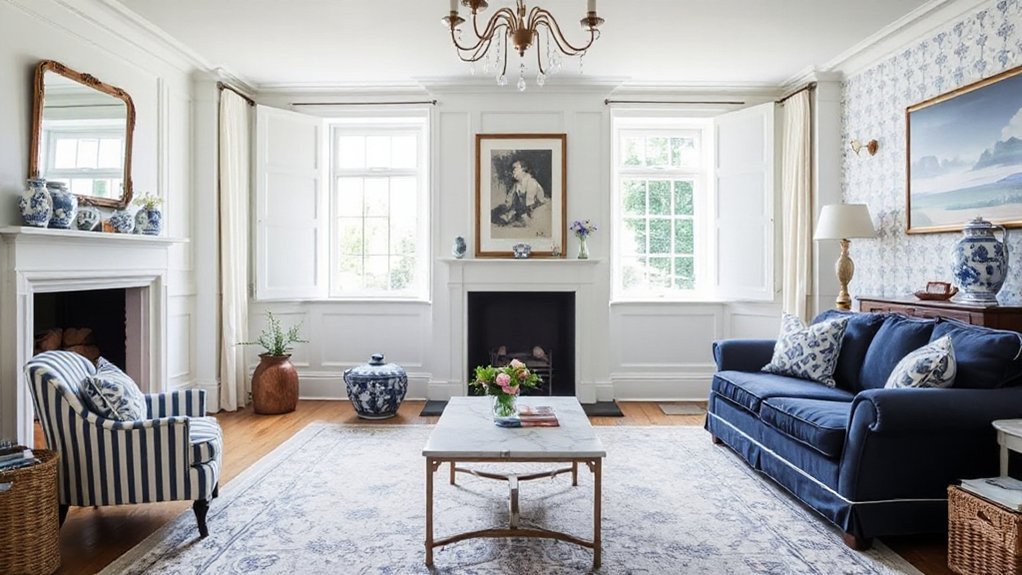blue and white pairing ideas