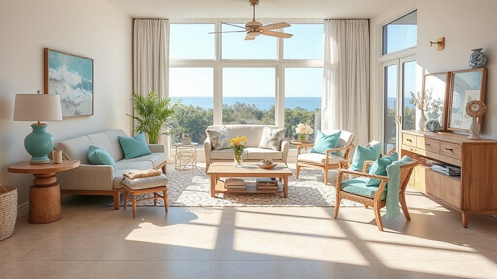 bright seaside lighting accents