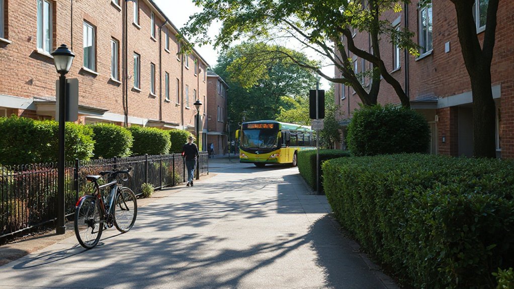 bus access boosts suburban demand