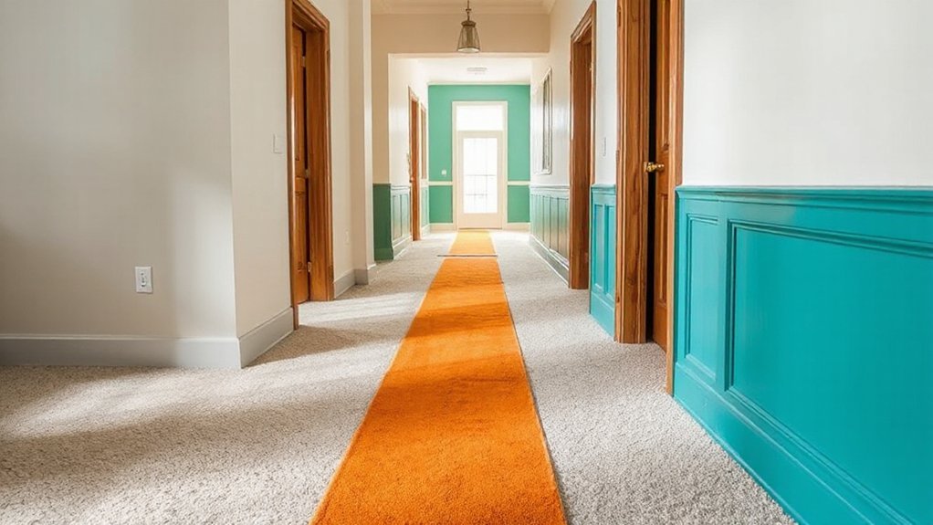 colorful runner and flooring