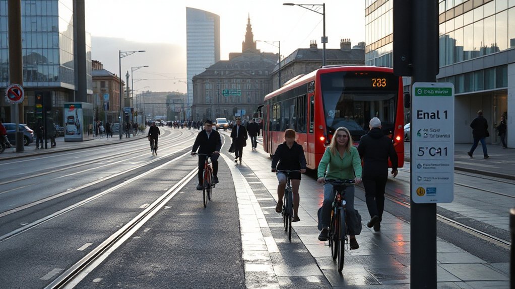 commuting distances and times