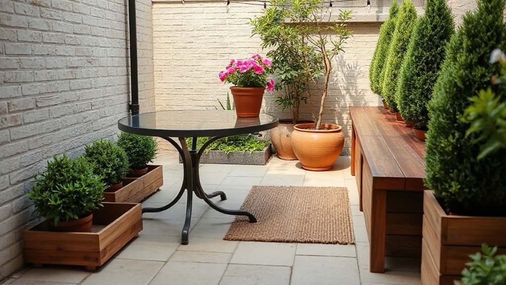 compact stylish outdoor space