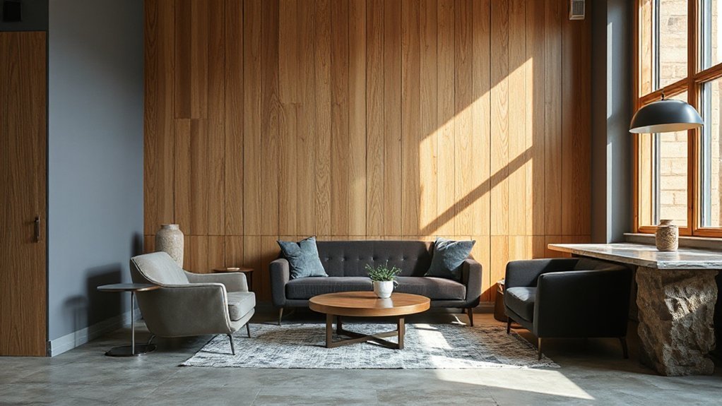 contrast through textured materials