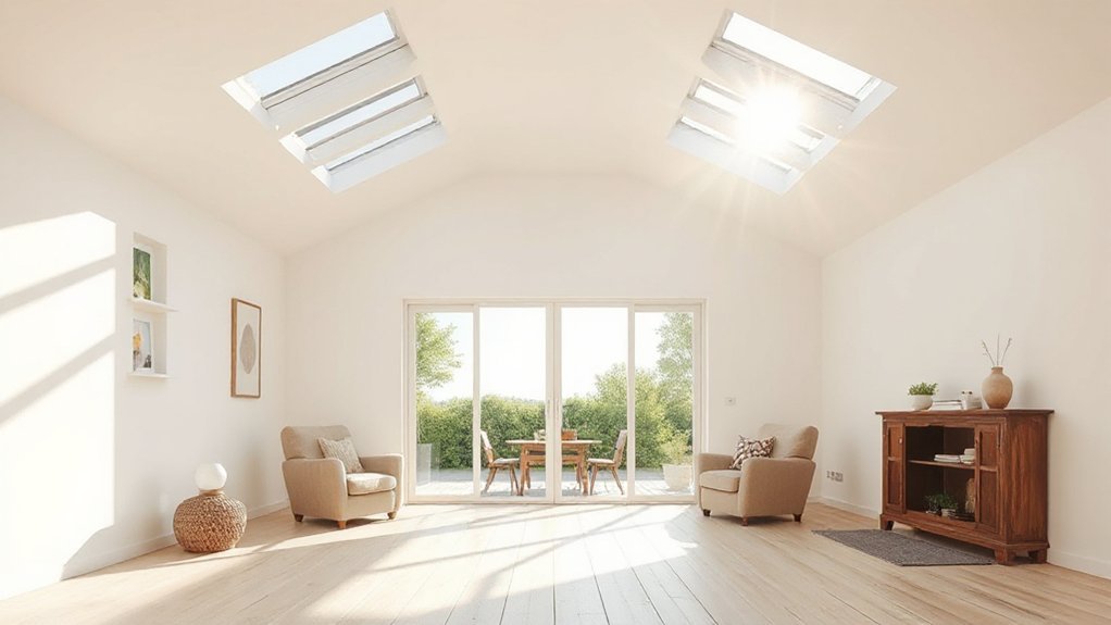 enhancing light with skylights