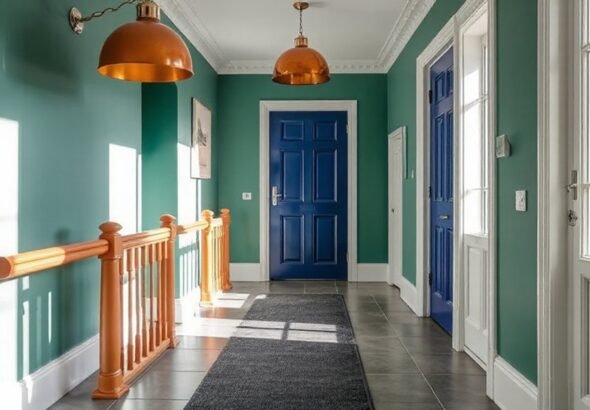 vibrant hallway colour ideas