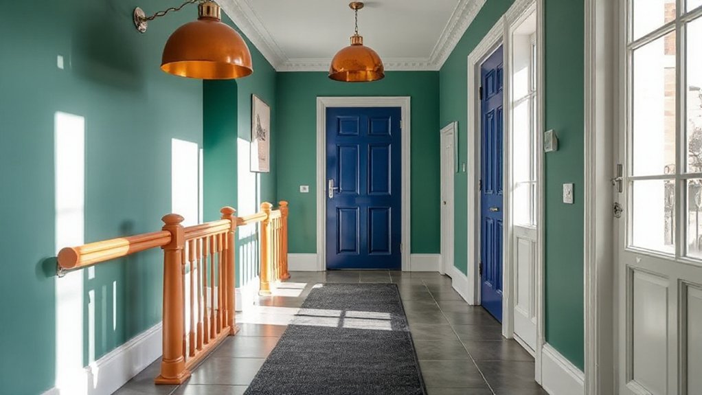 vibrant hallway colour ideas