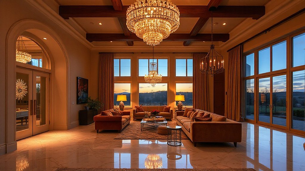 bold fixtures create ambiance