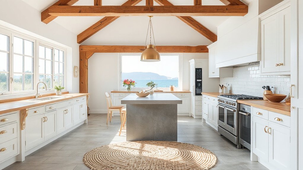 bright coastal kitchen design