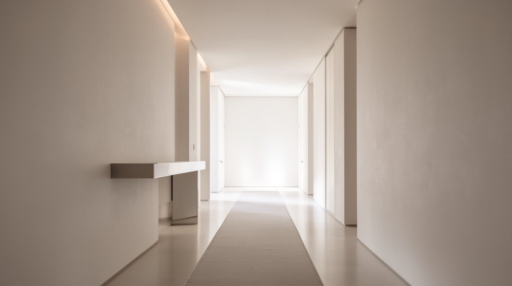 bright minimalist hallway design