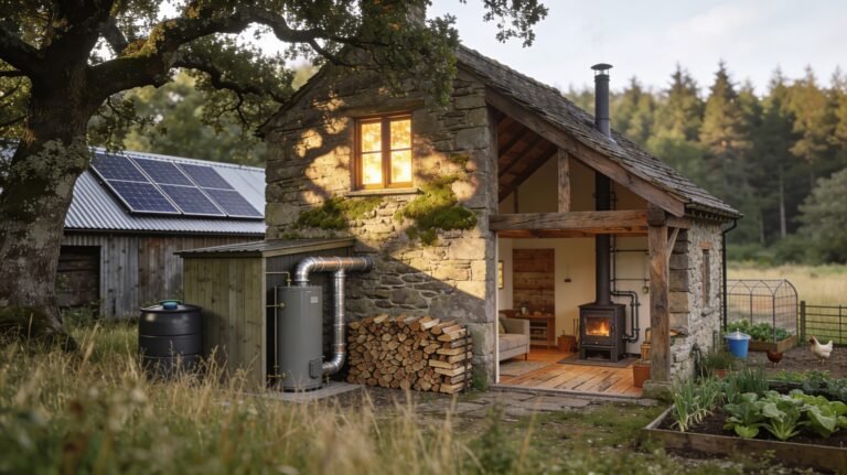 cottage with biomass boilers