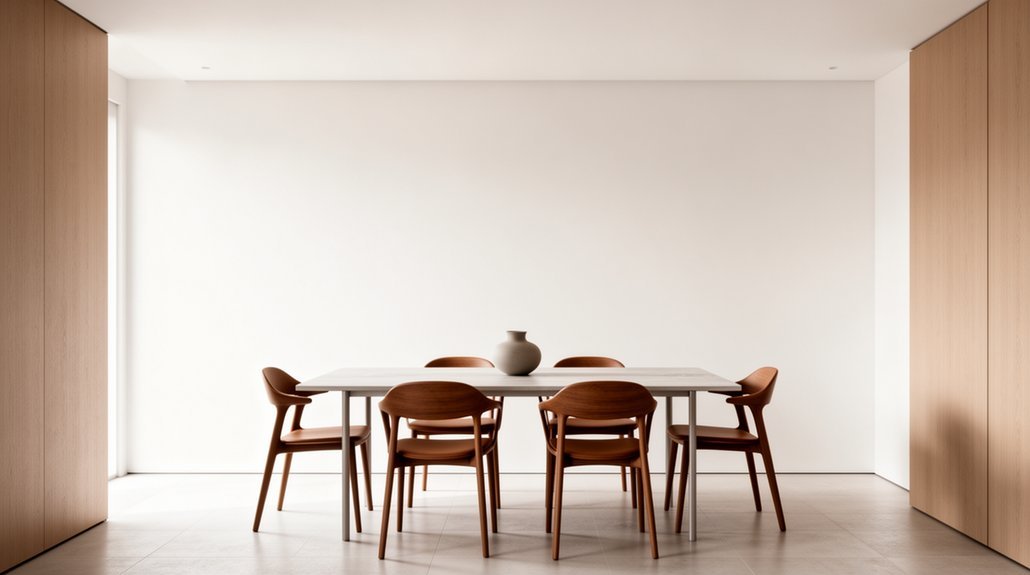 elegant minimalist dining spaces