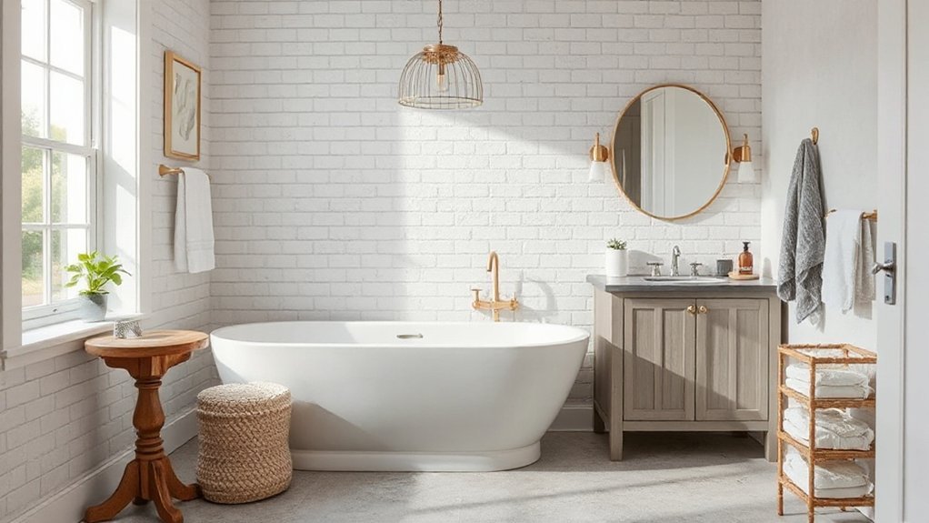 high end textured bathroom finishes