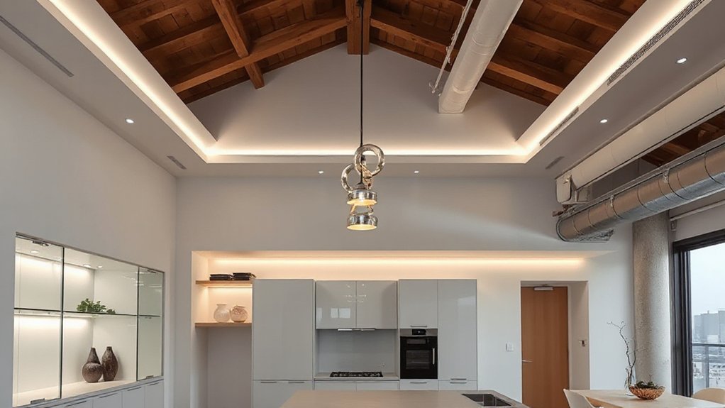 layered lighting and storage