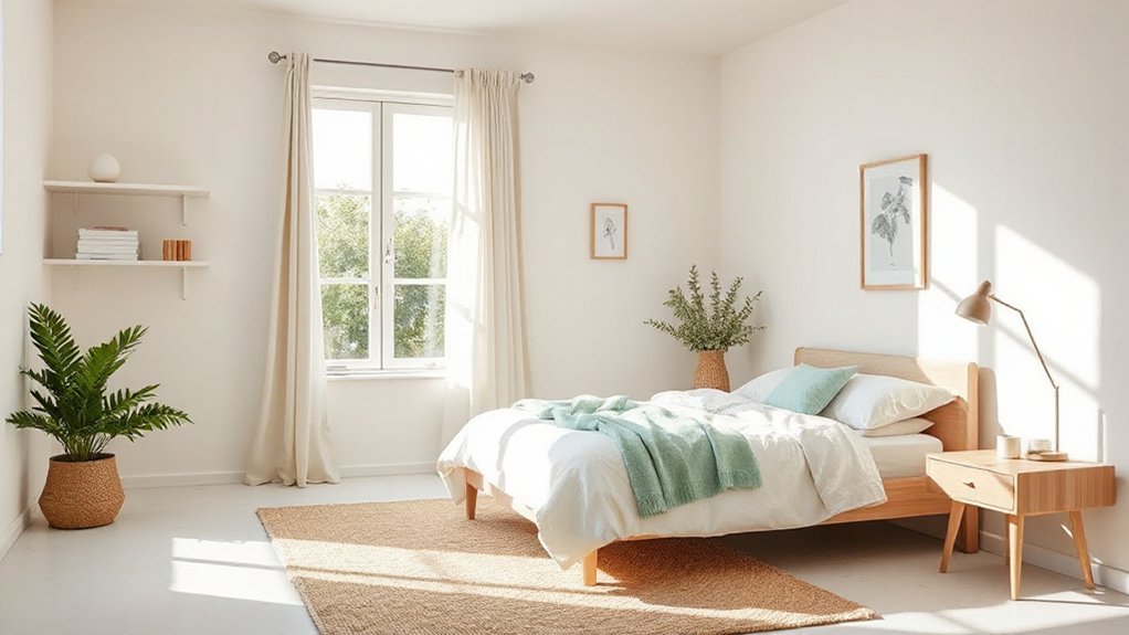 light walls enhance spaciousness