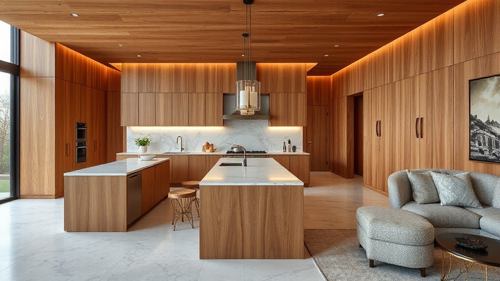 material contrasts create rhythm
