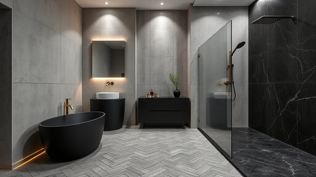 minimalist geometric high contrast fixtures