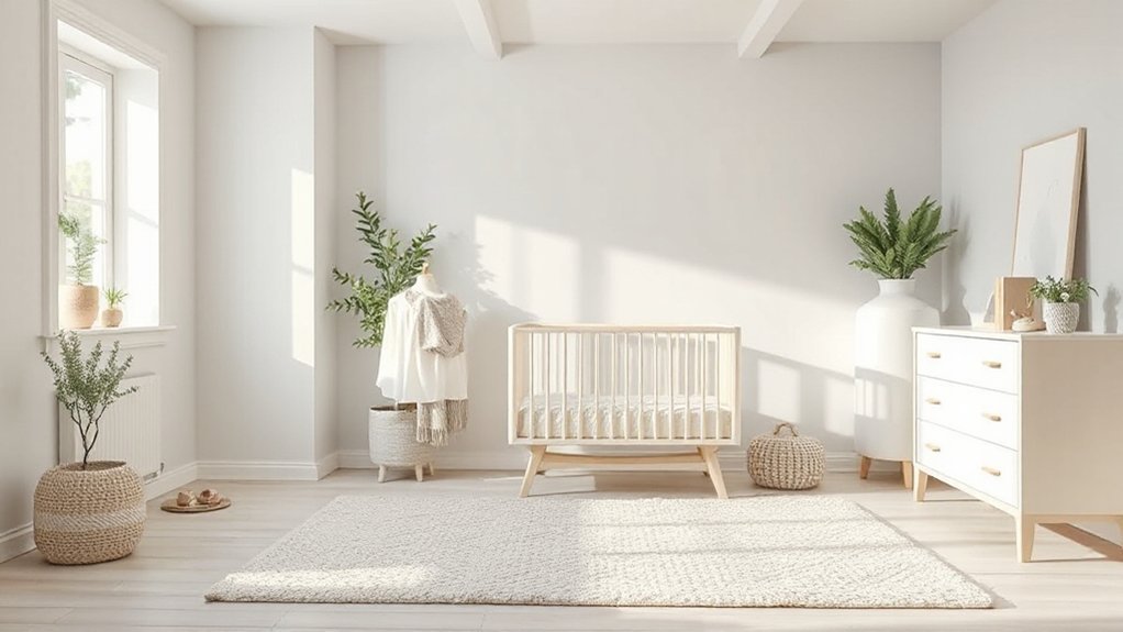minimalist natural nursery design