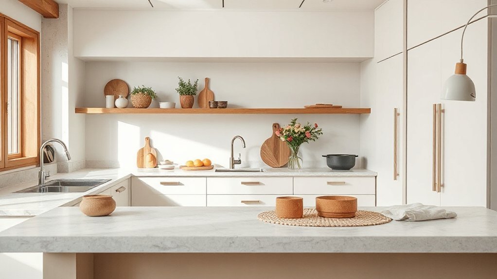 natural warm textured materials