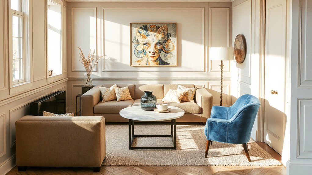 neutral base with bold accents