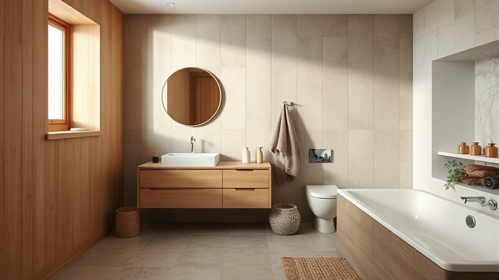 serene nordic bathroom atmosphere
