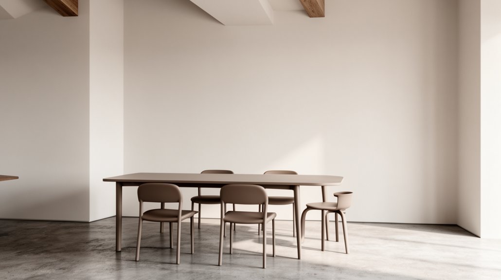 simple elegant dining space