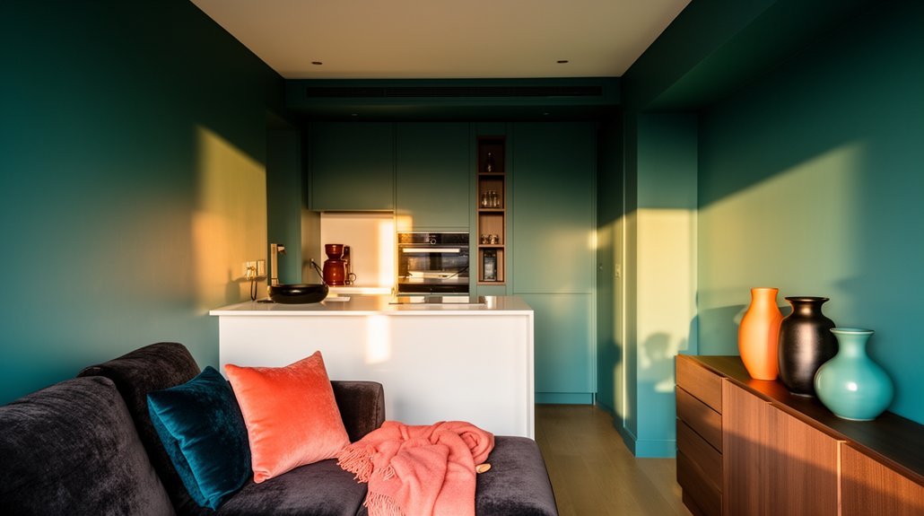 vibrant small apartment interiors